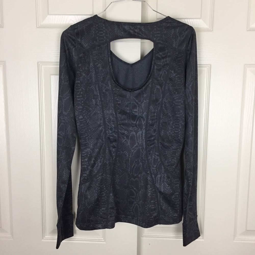 Mondetta Cutout Snake Print Athletic Running Top - Picture 1 of 7